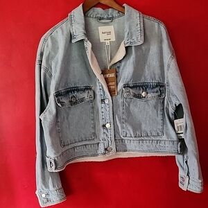 Kensie Light Blue Denim Vintage Luxe Jacket